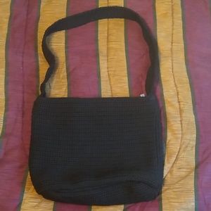 EUC The Sak Black Crocheted Look Purse